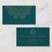 Elegante Lotus Blume Logo Yoga Visitenkarte (Vorne/Hinten)