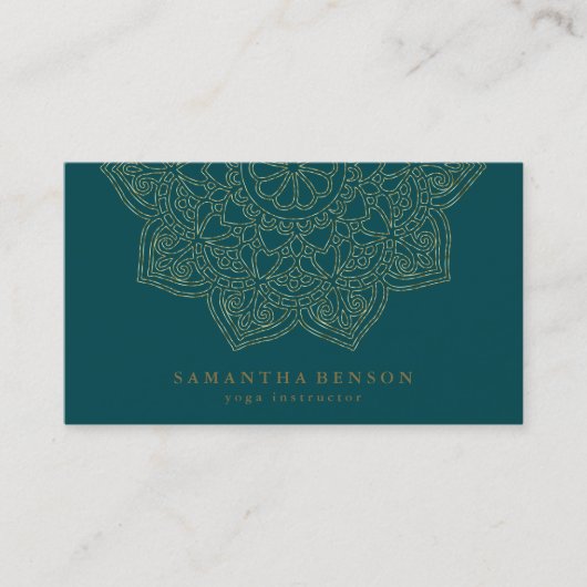 Elegante Lotus Blume Logo Yoga Visitenkarte (Vorderseite)