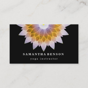 Elegante Lotus Blume Logo Yoga Visitenkarte
