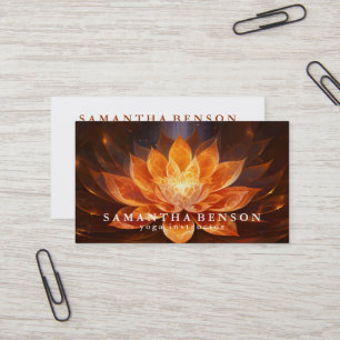 Elegante Lotus Blume Logo Yoga Visitenkarte