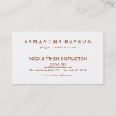 Elegante Lotus Blume Logo Yoga Visitenkarte (Rückseite)