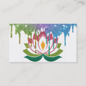 Elegante Lotus Blume Logo Yoga Visitenkarte (Vorderseite)