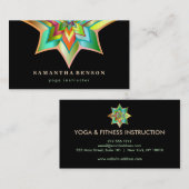 Elegante Lotus Blume Logo Yoga Visitenkarte (Vorne/Hinten)