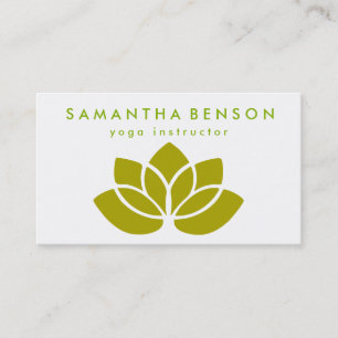 Elegante Lotus Blume Logo Yoga Visitenkarte