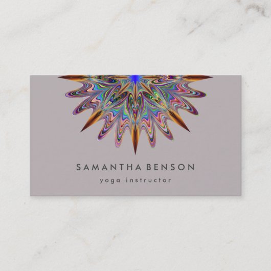 Elegante Lotus Blume Logo Yoga Visitenkarte (Vorderseite)