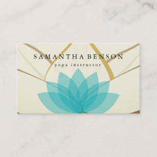 Elegante Lotus Blume Logo Yoga Visitenkarte