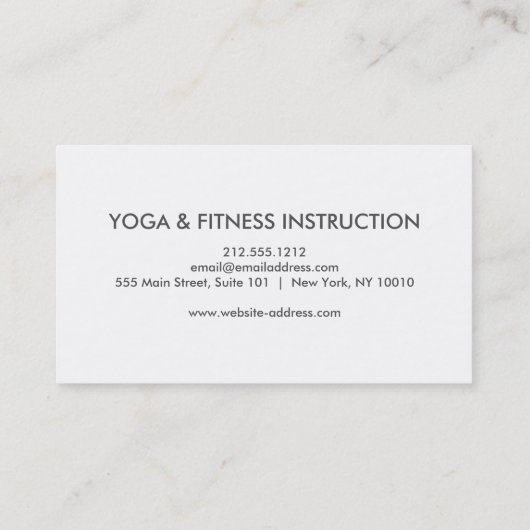 Elegante Lotus Blume Logo Yoga Visitenkarte (Rückseite)