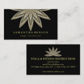 Elegante Lotus Blume Logo Yoga Visitenkarte (Vorne/Hinten)