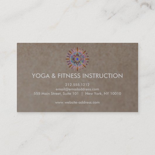 Elegante Lotus Blume Logo Yoga Visitenkarte (Rückseite)