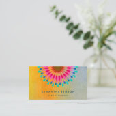 Elegante Lotus Blume Logo Yoga Visitenkarte (Stehend Vorderseite)