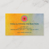 Elegante Lotus Blume Logo Yoga Visitenkarte (Rückseite)