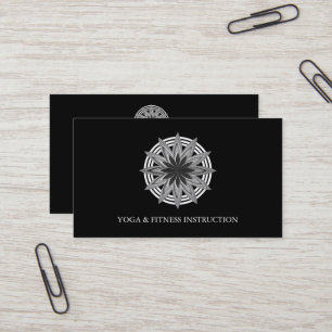 Elegante Lotus Blume Logo Yoga Visitenkarte