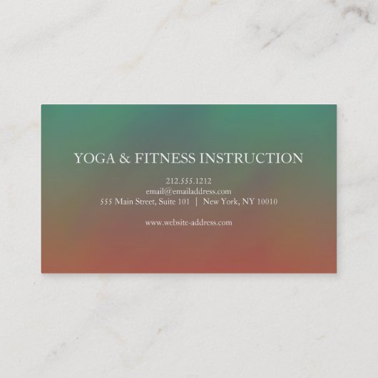 Elegante Lotus Blume Logo Yoga Visitenkarte (Rückseite)