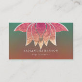 Elegante Lotus Blume Logo Yoga Visitenkarte (Vorderseite)