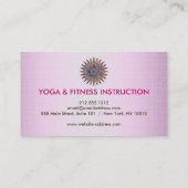 Elegante Lotus Blume Logo Yoga Visitenkarte (Rückseite)