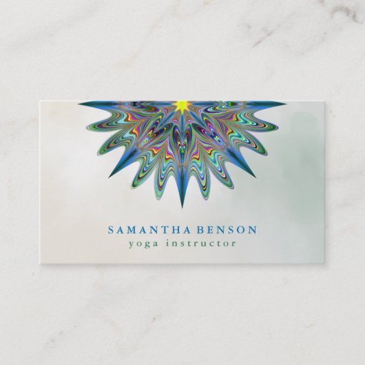 Elegante Lotus Blume Logo Yoga Visitenkarte (Vorderseite)