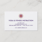 Elegante Lotus Blume Logo Yoga Visitenkarte (Rückseite)