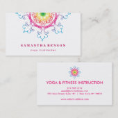 Elegante Lotus Blume Logo Yoga Visitenkarte (Vorne/Hinten)