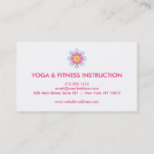 Elegante Lotus Blume Logo Yoga Visitenkarte (Rückseite)
