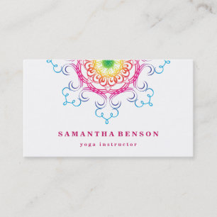 Elegante Lotus Blume Logo Yoga Visitenkarte