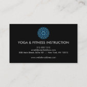 Elegante Lotus Blume Logo Yoga Visitenkarte (Rückseite)