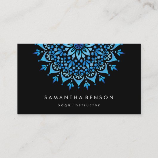 Elegante Lotus Blume Logo Yoga Visitenkarte (Vorderseite)