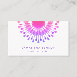 Elegante Lotus Blume Logo Yoga Visitenkarte