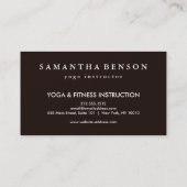 Elegante Lotus Blume Logo Yoga Visitenkarte (Rückseite)