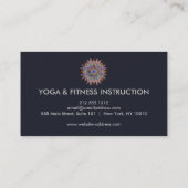 Elegante Lotus Blume Logo Yoga Visitenkarte (Rückseite)
