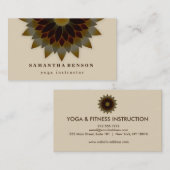 Elegante Lotus Blume Logo Yoga Visitenkarte (Vorne/Hinten)