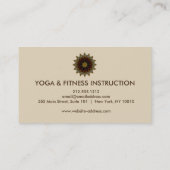 Elegante Lotus Blume Logo Yoga Visitenkarte (Rückseite)