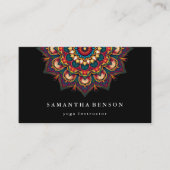 Elegante Lotus Blume Logo Yoga Visitenkarte (Vorderseite)