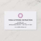 Elegante Lotus Blume Logo Yoga Visitenkarte (Rückseite)