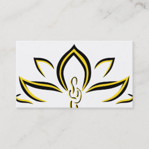 Elegante Lotus Blume Logo Yoga Visitenkarte