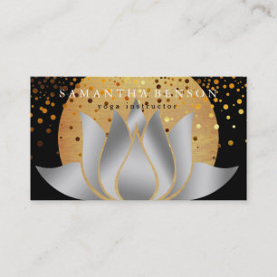 Elegante Lotus Blume Logo Yoga Visitenkarte