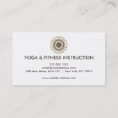 Elegante Lotus Blume Logo Yoga Visitenkarte (Rückseite)