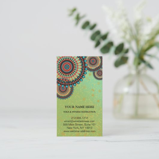 Elegante Lotus Blume Logo Yoga Visitenkarte (Stehend Vorderseite)