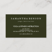 Elegante Lotus Blume Logo Yoga Visitenkarte (Rückseite)