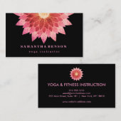 Elegante Lotus Blume Logo Yoga Visitenkarte (Vorne/Hinten)