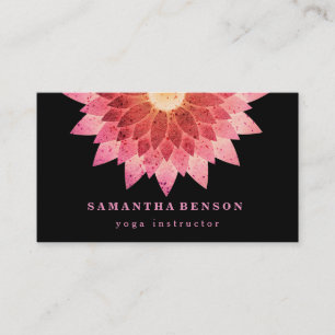 Elegante Lotus Blume Logo Yoga Visitenkarte