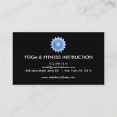 Elegante Lotus Blume Logo Yoga Visitenkarte (Rückseite)