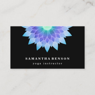 Elegante Lotus Blume Logo Yoga Visitenkarte