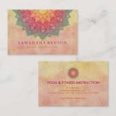 Elegante Lotus Blume Logo Yoga Visitenkarte (Vorne/Hinten)