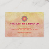 Elegante Lotus Blume Logo Yoga Visitenkarte (Rückseite)