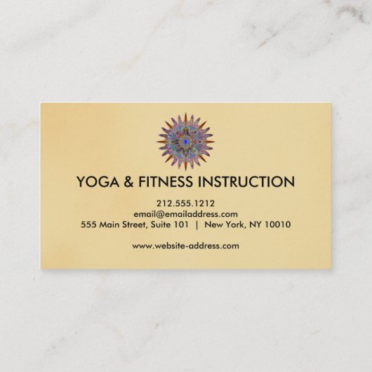 Elegante Lotus Blume Logo Yoga Visitenkarte (Rückseite)