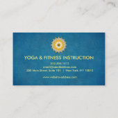 Elegante Lotus Blume Logo Yoga Visitenkarte (Rückseite)