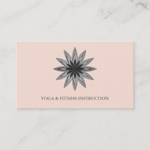 Elegante Lotus Blume Logo Yoga Visitenkarte