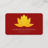 Elegante Lotus Blume Logo Yoga Visitenkarte (Vorderseite)