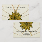 Elegante Lotus Blume Logo Yoga Visitenkarte (Vorne/Hinten)
