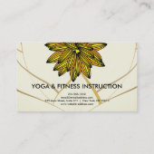 Elegante Lotus Blume Logo Yoga Visitenkarte (Rückseite)